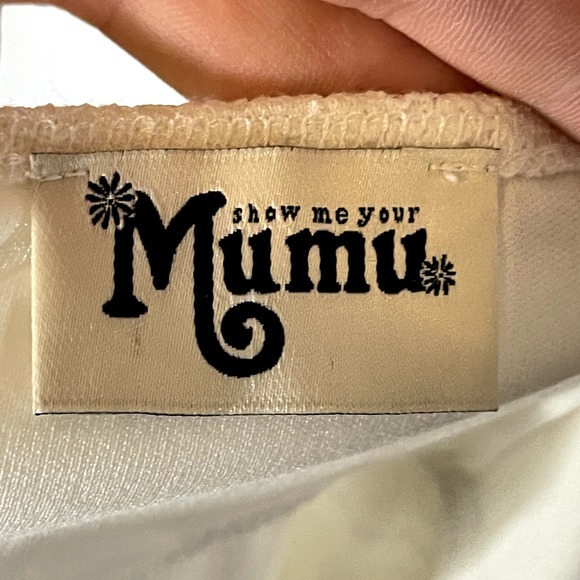 NWT Show Me Your Mumu Boho Lace Bodycon Dress White Cream Color Size Small - Picture 6 of 6